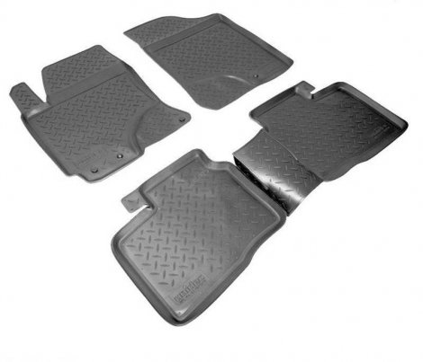 Ковры салонные полиуретан "NorPlast" для Kia Cerato (2009-2010) черные