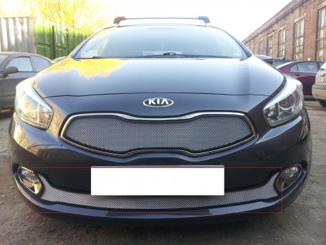 Защитная сетка радиатора ProtectGrille нижняя для KIA Ceed III (2012-2015 Хром)