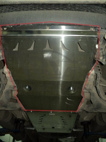 Алюминиевая защита картера АВС-Дизайн для Mitsubishi L200 (2006-2014)