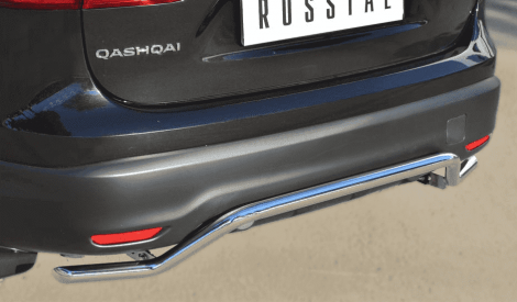 Защита заднего бампера D42 (волна) "RUSSTAL" для Nissan Qashqai