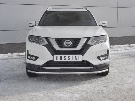 Передняя защита Russtal 42мм для NIssan X-Trail (2018-н.в.)