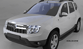 Пороги алюминиевые (Corund Black) для Renault Duster