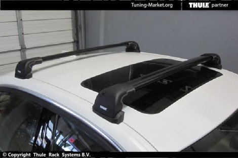 Багажник Thule WingBar Edge Black на интегрированных дугах для BMW 3-series седан (2012-2018)