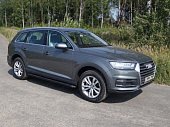 Пороги алюминиевые карбон/черный TCC для Audi Q7 (2015-н.в.)