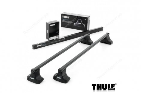 Багажник Thule SquareBar на стальных дугах для Ford Focus 5-дв хетчбэк (2011-2018)