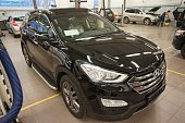 Пороги алюминиевые (Alyans) для Hyundai Santa Fe (2012-2015)