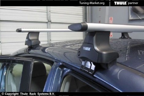 Багажник Thule WingBar Evo на аэродинамических дугах для Subaru Legacy седан (2009-2014)