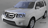 Пороги алюминиевые (Zirkon) для Honda (Хонда) Pilot