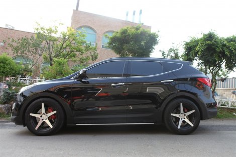 Пороги интегрированные для Hyundai Santa Fe (2012-2015)