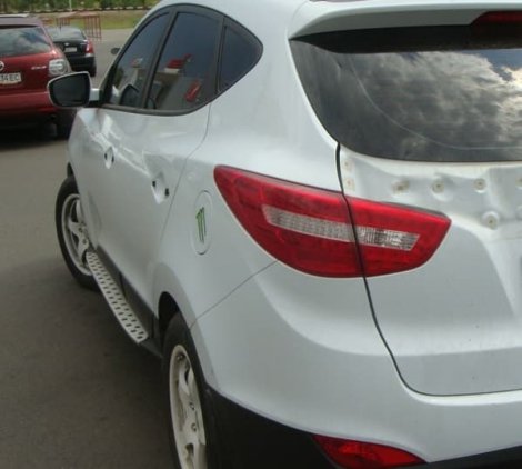 Пороги BMW style интегрированные для Hyundai ix35