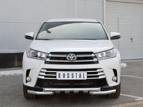 Передняя защита Russtal для Toyota Highlander (2016-н.в.)