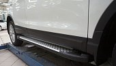 Пороги алюминиевые (Sapphire Silver) для Lifan X60