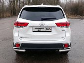 Защита заднего бампера TCC для Toyota Highlander (2016-н.в.)