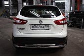 Защита задняя Alfeco двойная 60.3х42.4 для Nissan Qashqai (2014-2019)