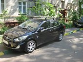 Багажник LUX на аэродинамических дугах для Hyundai Solaris седан (2011-2016)