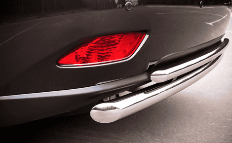 Защита заднего бампера D63xD42 с подъемом (дуга) "RUSSTAL" для Lexus RX270