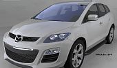 Пороги алюминиевые (Corund Black) для Mazda CX7