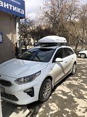 Багажник Turtle AIR-2 Silver на аэродинамических дугах для Kia Ceed универсал (2019-н.в.)