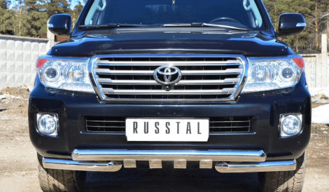 Передняя защита Russtal для Toyota Land Cruiser 200 (2012-2015)