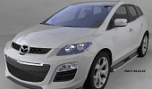 Пороги алюминиевые (Zirkon) для Mazda (Мазда) CX7