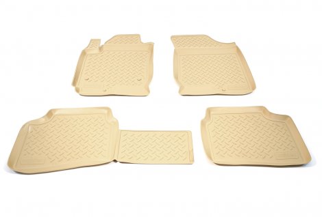 Ковры салонные полиуретан "NorPlast" для Kia Ceed (2006-2012) бежевые