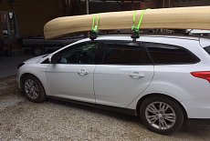 Багажник Атлант с прямоугольными дугами на Ford Focus