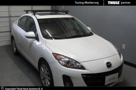Багажник Thule WingBar Black на аэродинамических дугах для Mazda 3 седан (2003-2013)