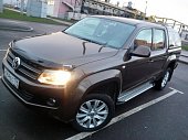 Пороги алюминиевые (Sapphire Silver) для Volkswagen Amarok