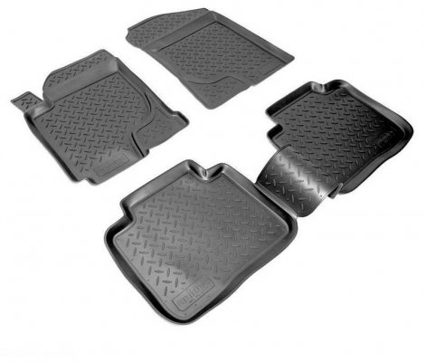 Ковры салонные полиуретан "NorPlast" для Kia Cerato (2004-2009) черные
