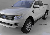 Пороги алюминиевые (Onyx) для Ford Ranger (2011-н.в.)