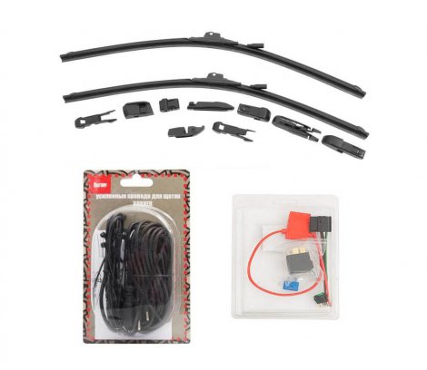 Комплект щеток с подогревом BURNER (комплект Реле) 650/700 мм