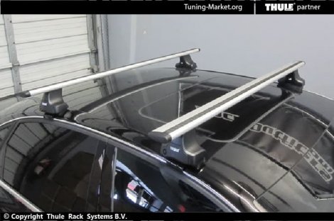 Багажник Thule WingBar на аэродинамических дугах для Audi A4 (B8) седан 2008-2015