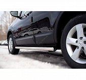 Пороги труба D63 (вариант 2) RUSSTAL для Nissan Qashqai +2