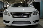 Защитная сетка радиатора AllEst для Nissan Sentra (2014-2015 Хром)