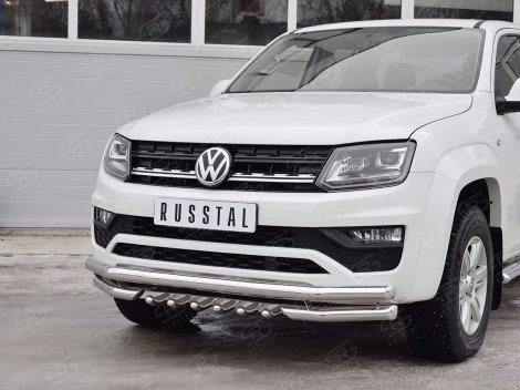 Передняя защита Russtal для Volkswagen Amarok (2016-н.в.)