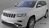 Пороги алюминиевые (Zirkon) для Jeep Gr. Cherokee (кроме SRT)