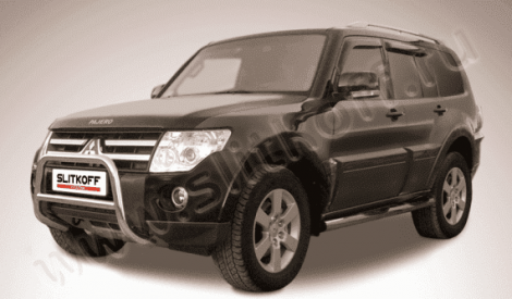 Передняя защита для Mitsubishi Pajero 4 (2006-2011)