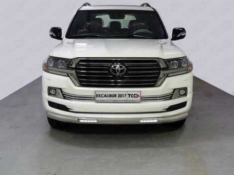 Передняя защита TCC с ДХО для Toyota Land Cruiser 200 Excalibur