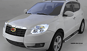 Пороги алюминиевые (Zirkon) для Geely Emgrand X7