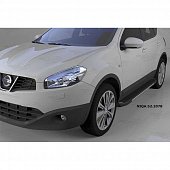 Пороги алюминиевые (Onyx) для Nissan Qashqai (2010-2013)