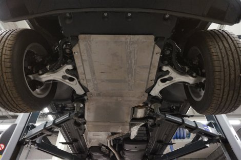 Алюминиевая защита картера и КПП АВС-Дизайн для Volkswagen Touareg (2010-2018)