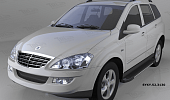 Пороги алюминиевые (Onyx) для Ssang Yong Kyron
