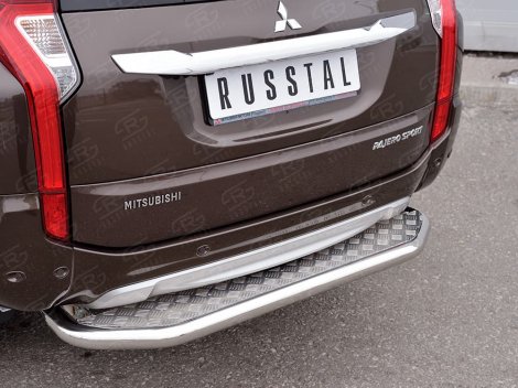 Задняя защита Russtal для Mitsubishi Pajero Sport