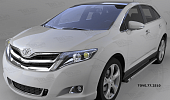 Пороги алюминиевые (Emerald Black) для Toyota Venza
