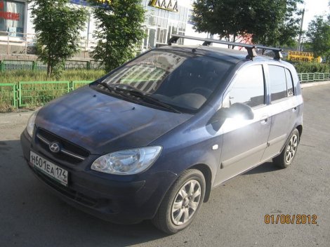 Багажник LUX на аэродинамических дугах для Hyundai Getz 5-дв хетчбэк (2002-2011)