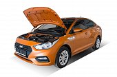 Газовые упоры (амортизаторы) капота АвтоУпор UHYSOL021 для Hyundai Solaris (2017-н.в.)