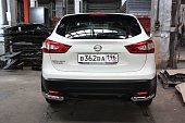 Защита задняя Alfeco уголок 60.3 для Nissan Qashqai