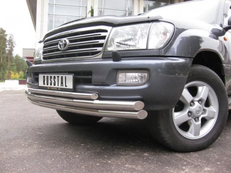 Передняя защита Russtal для Toyota Land Cruiser 100 (1998-2007)