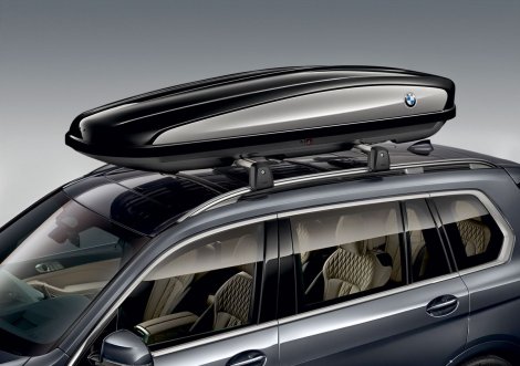 Оригинальный бокс на крышу BMW Черный/серый металлик (235x94x41 см)