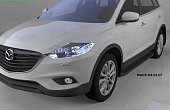 Пороги алюминиевые (Sapphire Black) для Mazda CX9